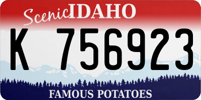 ID license plate K756923