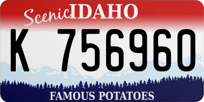 ID license plate K756960