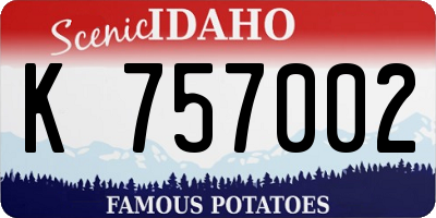 ID license plate K757002