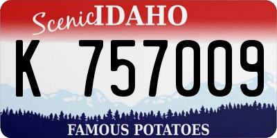 ID license plate K757009