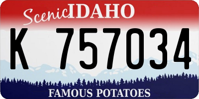 ID license plate K757034
