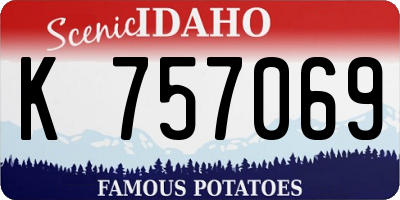 ID license plate K757069