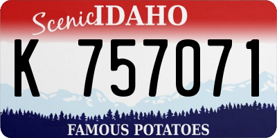 ID license plate K757071