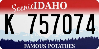ID license plate K757074