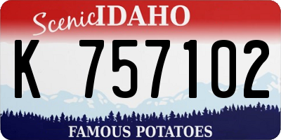 ID license plate K757102