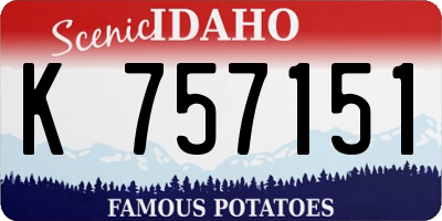 ID license plate K757151