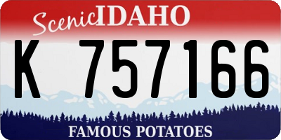 ID license plate K757166