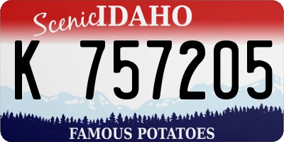 ID license plate K757205