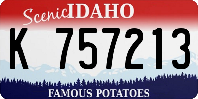 ID license plate K757213