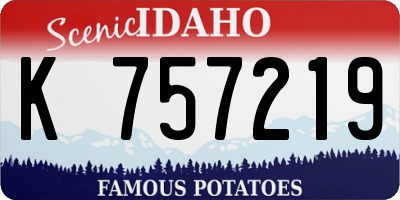 ID license plate K757219
