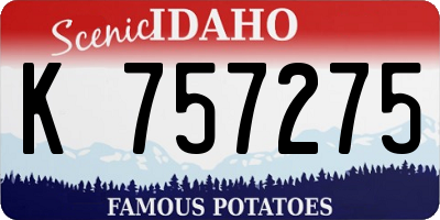 ID license plate K757275