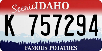 ID license plate K757294