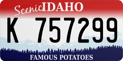 ID license plate K757299