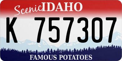 ID license plate K757307
