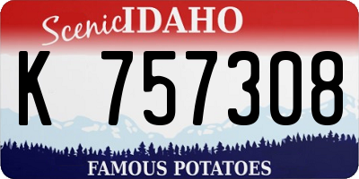 ID license plate K757308