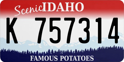 ID license plate K757314