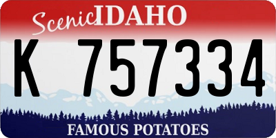 ID license plate K757334