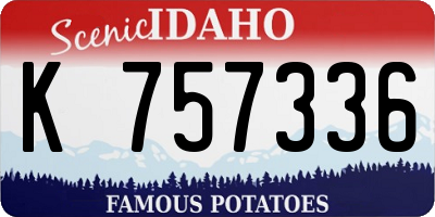ID license plate K757336