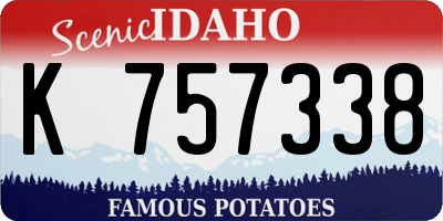 ID license plate K757338