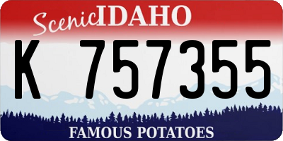 ID license plate K757355