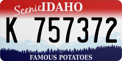 ID license plate K757372