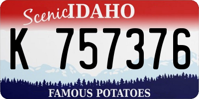 ID license plate K757376