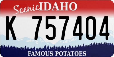 ID license plate K757404