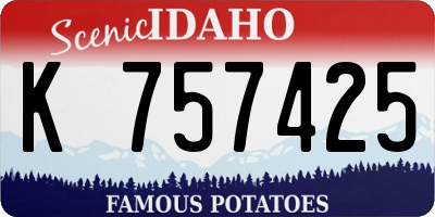 ID license plate K757425