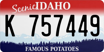 ID license plate K757449