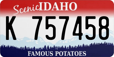 ID license plate K757458