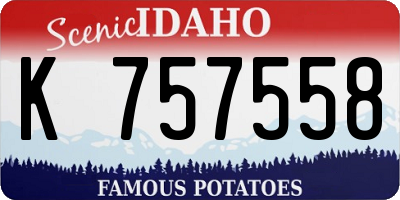 ID license plate K757558