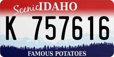 ID license plate K757616