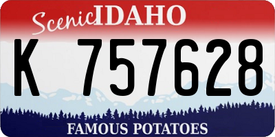 ID license plate K757628