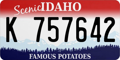 ID license plate K757642