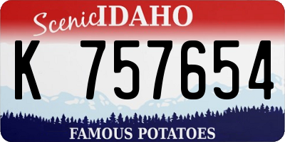 ID license plate K757654