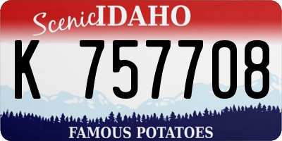ID license plate K757708