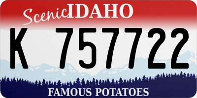 ID license plate K757722