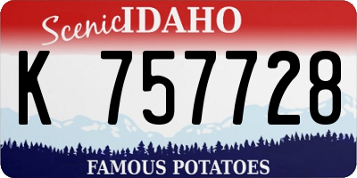 ID license plate K757728
