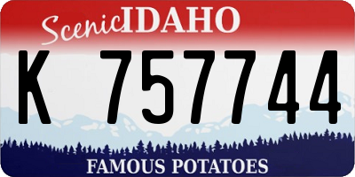 ID license plate K757744