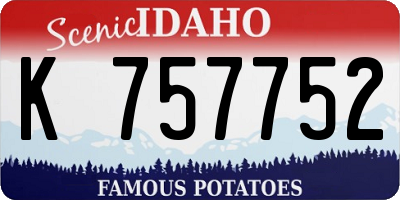ID license plate K757752