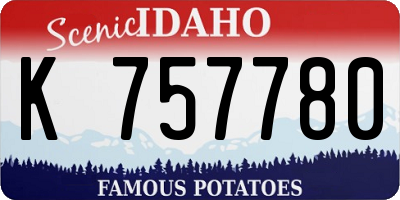 ID license plate K757780
