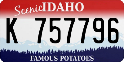 ID license plate K757796