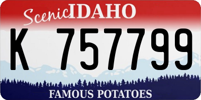 ID license plate K757799