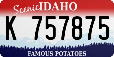ID license plate K757875