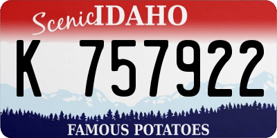 ID license plate K757922