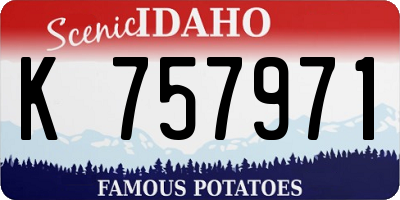 ID license plate K757971