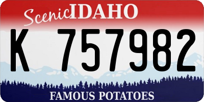 ID license plate K757982