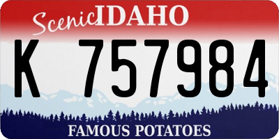 ID license plate K757984