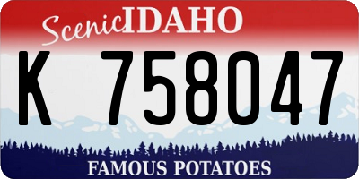 ID license plate K758047