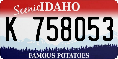 ID license plate K758053